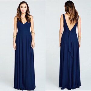 NWT Show Me Your Mumu Navy Blue Jenn Maxi Dress